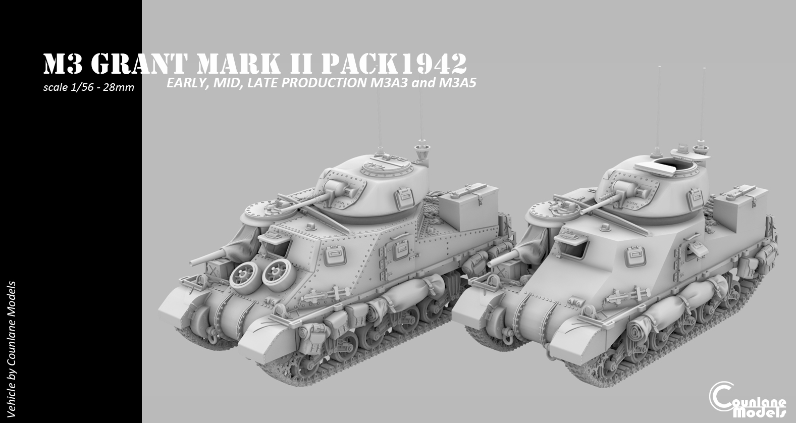 M3 Grant Mark II M3A3 and M3A5 PACK